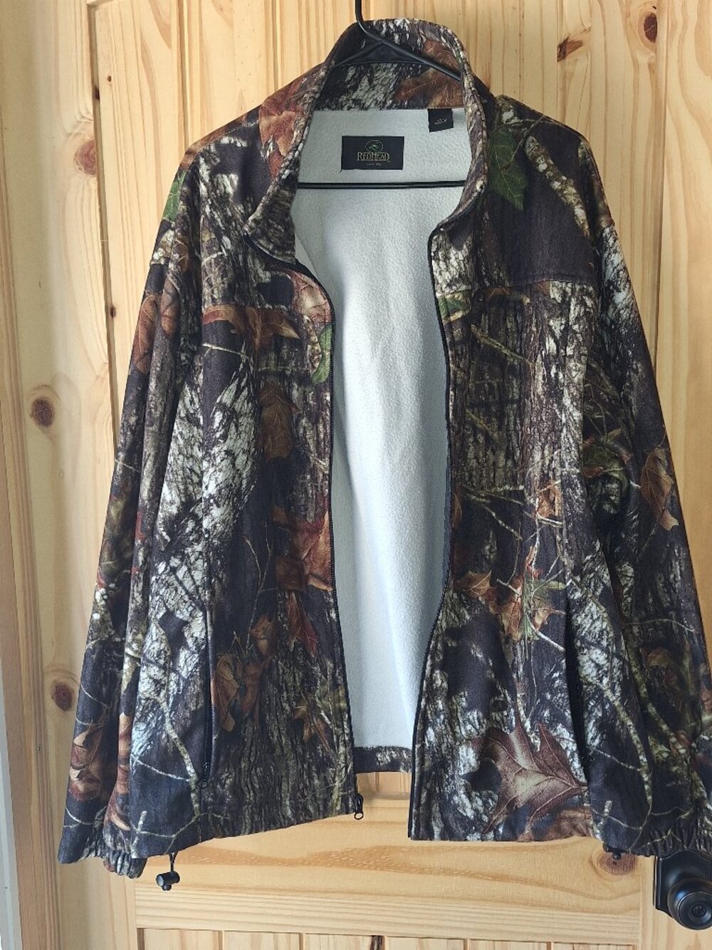 Vintage RedHead Realtree Camo Fleece Zip‑Up Jacket – 2XL – Early 2000s Outdoor